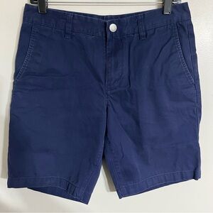 Men’s Bonobos Navy Weathered 9” Flat Front Chino Shorts‎ Size 30 Preppy Outdoors